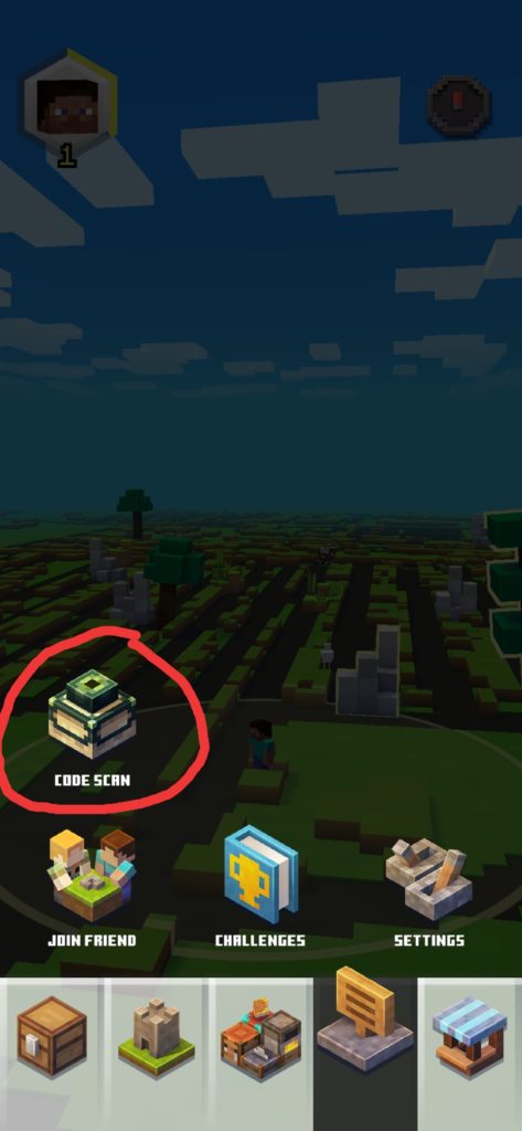 Minecraft Earth Code Scan