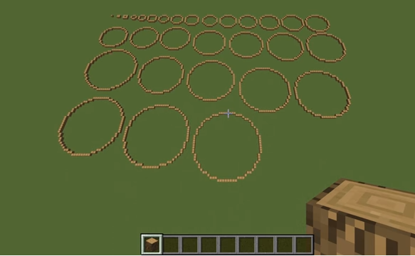 How to make circles in Minecraft