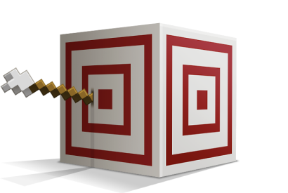 target block in minecraft logo