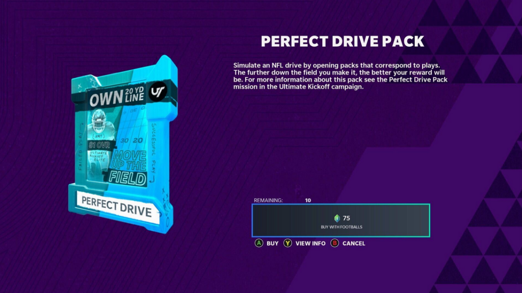 perfect drive pack madden 21