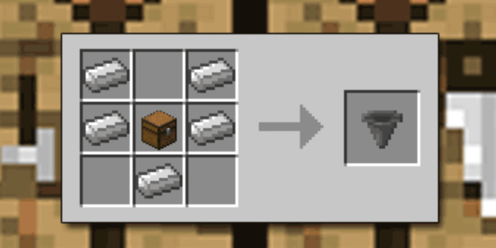 how to make a hopper in minecraft